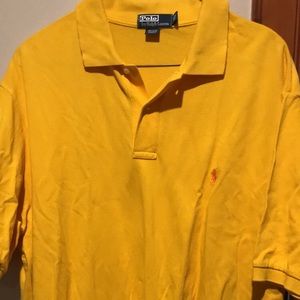 POLO yellow collard shirt